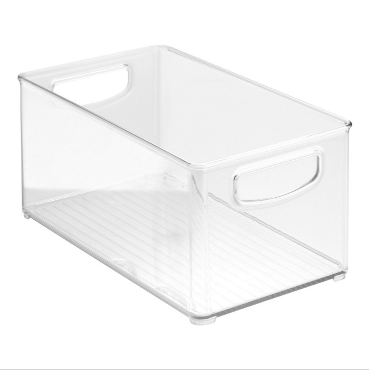 High Quality Sustainable Transparent Organizer Bin Acrylic Clear Plastic Storage Bin for Food,Refrigerator