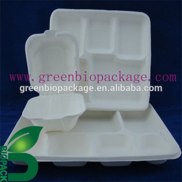 bagasse pulp bento square bowl