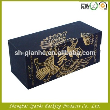 matte black gold printed packaging box for champagne