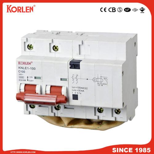 Reststroomonderbreker RCBO KNLE1-100 CE 3P 3P