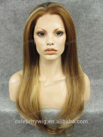 Chic lady fashion lace front wig synthetic lace wig