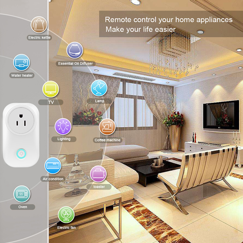 Google Home Amazon Alexa Controlled Socket Smart Outlet Mini Wifi Plug