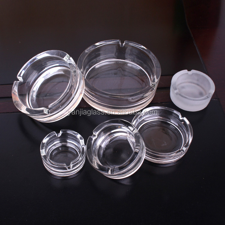 wholesale clear round ashtrays five size glass ashray household