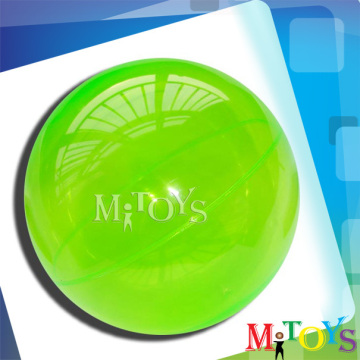 2014 Hot Sale Green Clear Plastic Hollow Balls Jumping Toy High Bouncing Ball
