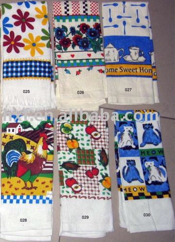 printed kitchen towels