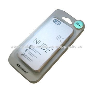 Case for iPhone 5, clam-shell package box, heat seal service is available, custom printed cardboard