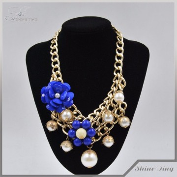 alibaba wholesale chunky jewelry pearl gold statement necklaces