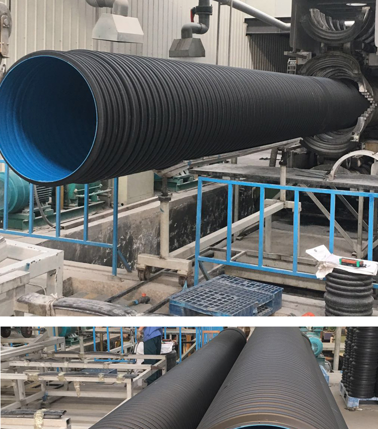 Plastic corrugated drainage pipe and accessories