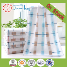 100% cotton 0-twist checked line face towel