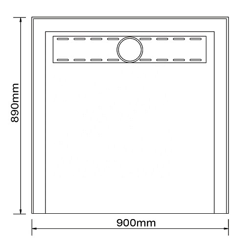 Acrylic Shower With Stainless Steel Trench