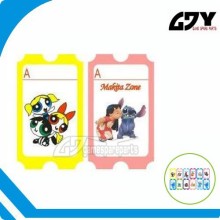 New design double sides ticket of prize ticket