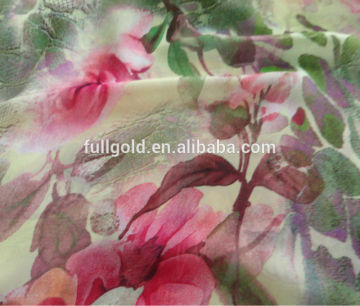 100% polyester printed chiffon fabric for flower girl dress