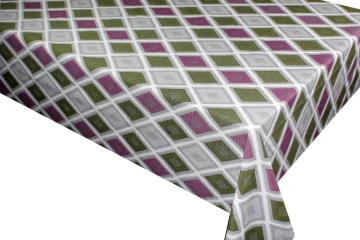 Pvc Printed Tablecloth with Fabric Backing