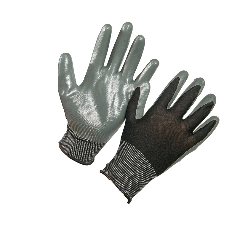 Black Nitrile Gloves Chemical Resistant Safety Work