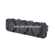 12/24V boat two Cigar power Socket and USB Charger