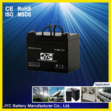 CE standard vrla 12v 33ah battery