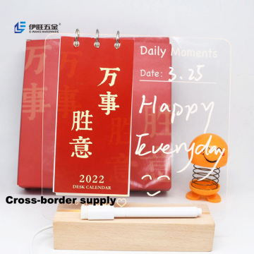 IYIWANG DIY Luminous Desk Calendar: Erasable Acrylic Whiteboard with Custom Logo