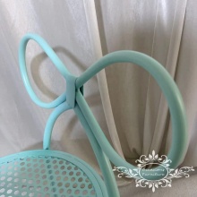 Kid Butterfly Bow Chairs - Children's Iron Blue and Pink Small Seats for Parties and Outdoor Events