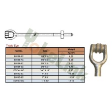 ANSI C135.2 Three Strand-Eye Anchor Rods