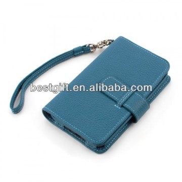 mobile phone leather case e71 wallet leather mobile case with strap
