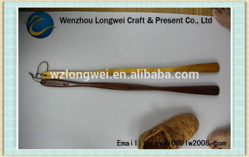 shoe helper/shoe lifter/irregular wood shoe horn/long shoe horn