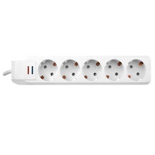 EU 5 Outlets Power Socket Fireproof Shell Furniture