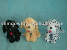 black/brown /white spot Plush dog