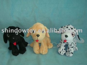 black/brown /white spot Plush dog