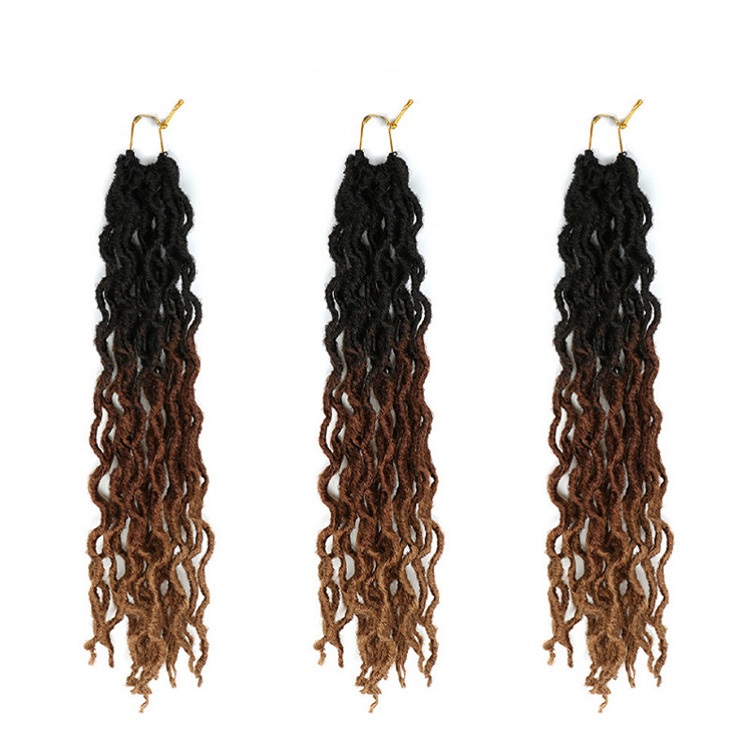 Gypsy Locs Crochet Braids Bohemian Locs Wavy Goddess Faux Locs Boho Synthetic Twist hair Dreadlock Braiding Hair