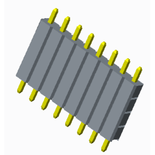 2,00 mm Pitch Straight Type Einreihiger Multilayer-Kunststoff