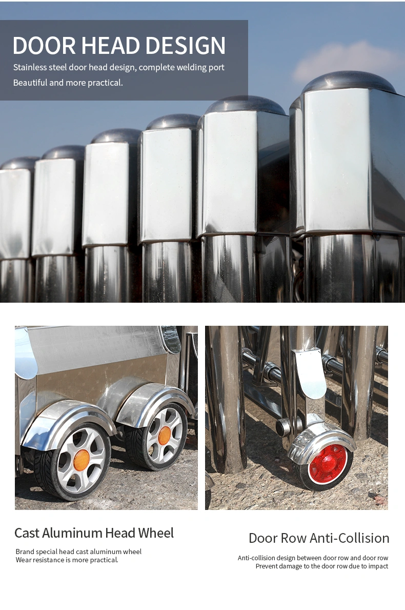 Stainless Steel Retractable Gates Security Folding Gates/Electronic Accordion Gates