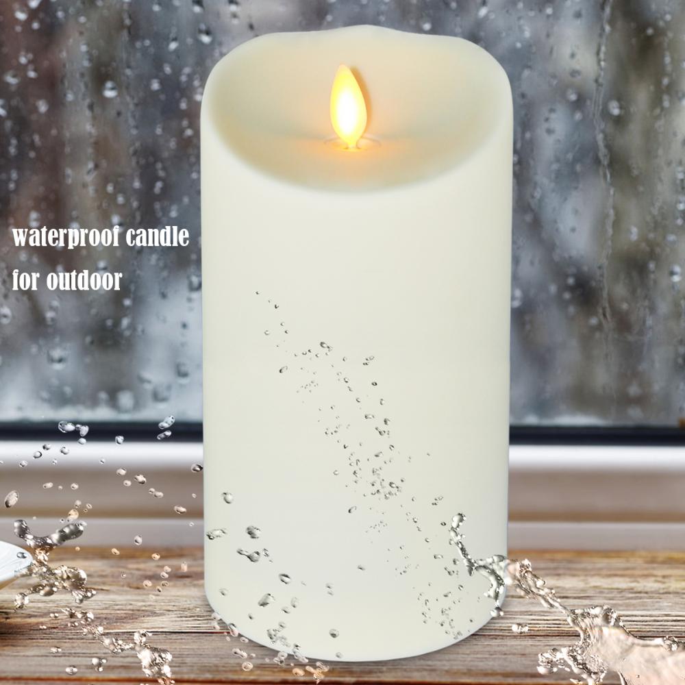 Electric Waterproof Flameless Battery Candles With Timer