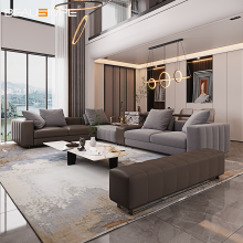 Modern Minimalist L-Shape Sectional Couch Set