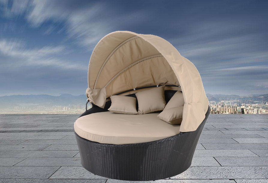 steel round sofa with canopy