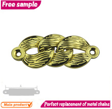 Diaphanous girls shoe decoration metal chain