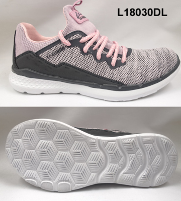 ladies casual flyknit sports breathable running shoes