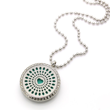 30MM diffuser locket pendant with CZ crystal