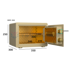 money safe box and double keys lock safes