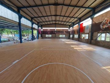 indoor basketball court floor