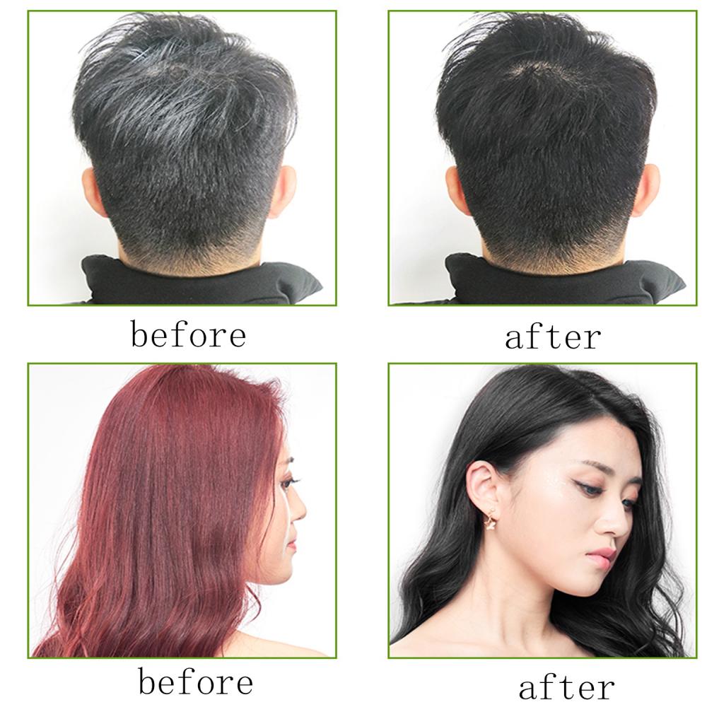 Hair Color Shampoo Black Before After