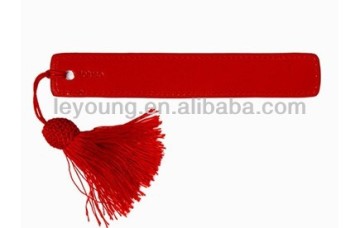 Promotional Gift Leather Book Mark With Tassel
