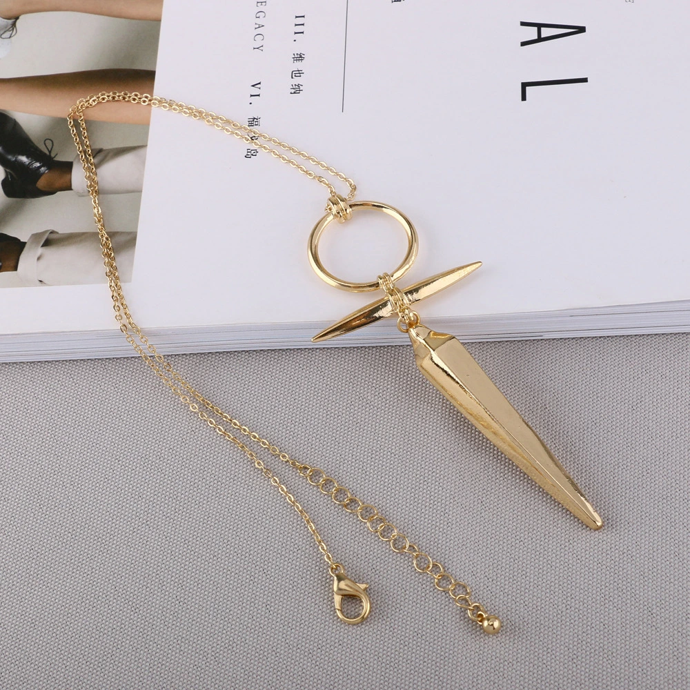 Popular Western Style Women Jewelry Vogue Beautiful Cross-Shaped Alloy Pendant Necklace