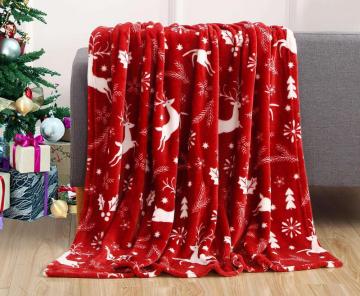 Soft Warm Christmas Fuzzy Raschel Fleece Thick Blanket