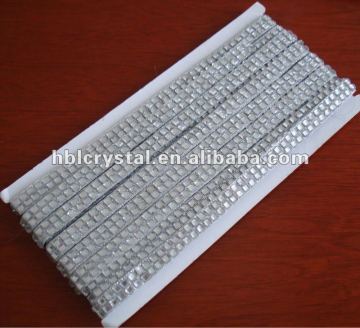 rhinestone strip with glue -hot fix rhinestone strips