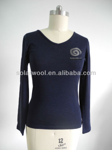 Merino Wool Base Layers V Neck Jersey