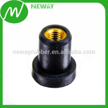 Custom Rubber Durable Brass Insert Molded Silicone