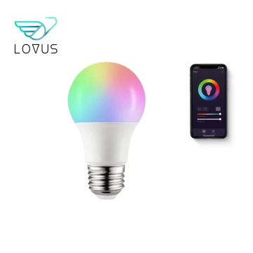 Lovus Hot Sale Đèn thông minh 9W Đèn LED Đèn LED Đèn LED Đèn bóng đèn với ứng dụng WiFi điều khiển điều khiển từ xa đối với ánh sáng trong nhà