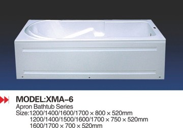 Popular in Europe white square bath crock with skirts