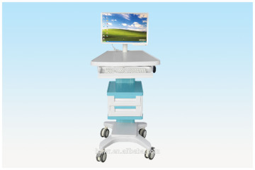 High Quality computer build in medical workstation hospital linen trolley