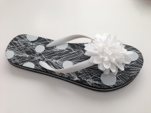 Uniseason Flower Pringting PE Beach Cheap Flip Flop For Wedding